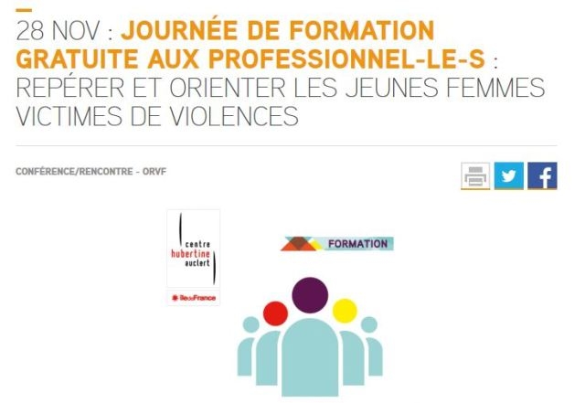 Lundi 28 novembre 2016 : Journée de formation gratuite à destination des professionnel-le-s