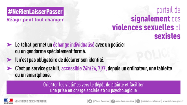 Lancement du portail de signalement des violences sexuelles et sexistes