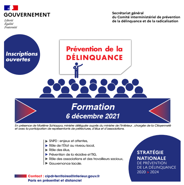 Inscriptions ouvertes pour notre formation à la prévention de la délinquance