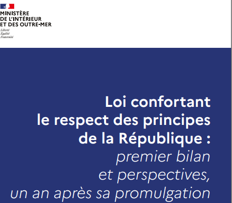 Loi confortant le respect des principes de la République : 1er bilan et perspectives
