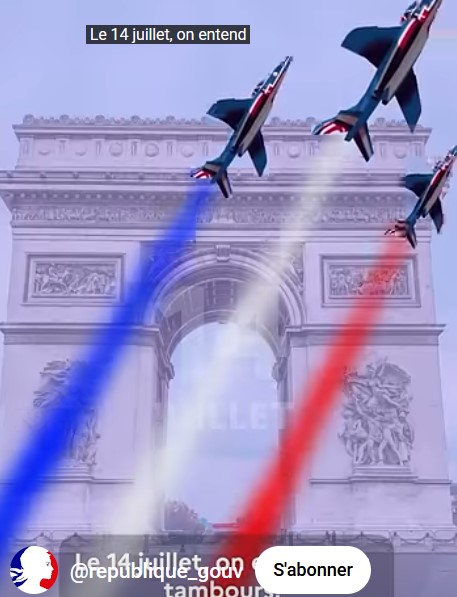 Le 14 juillet, fête nationale de la liberté, de l’égalité, de la fraternité .